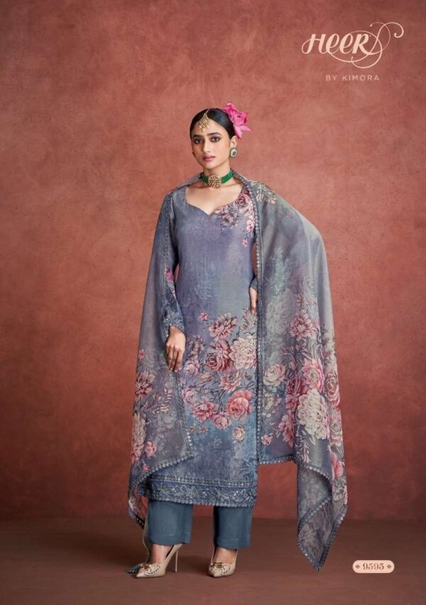 My Fashion Road Kimora Heer Rabia Fancy Digital printed Muslin Suit | 9595