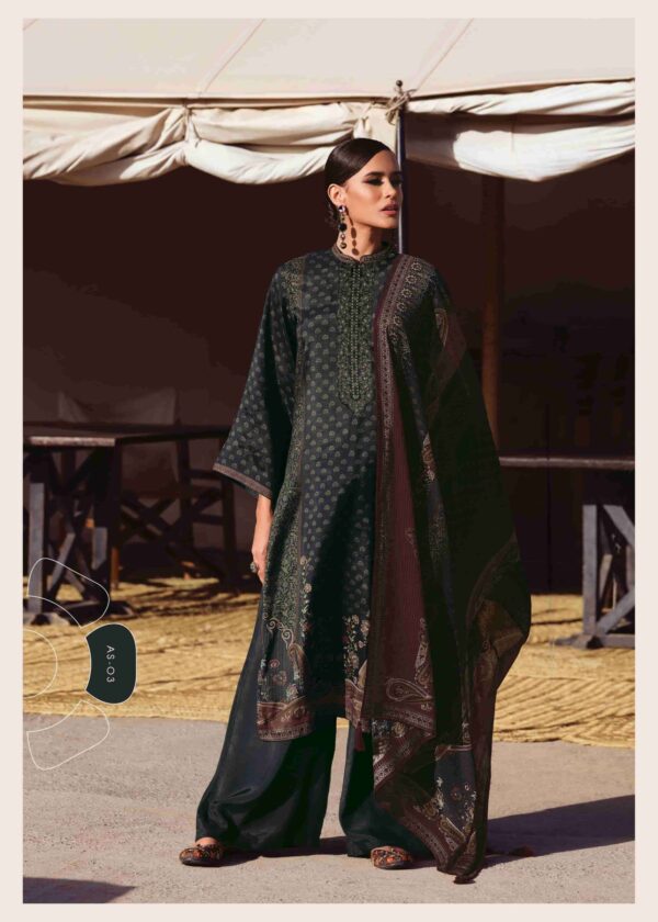 My Fashion Road Varsha Aisha Digital Printed Fancy Muslin Unstitched Suit | AS-03