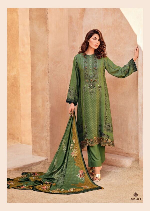 My Fashion Road Varsha Ghazal Designer Exclusive Muslin Unstitched Suit | GZ-01