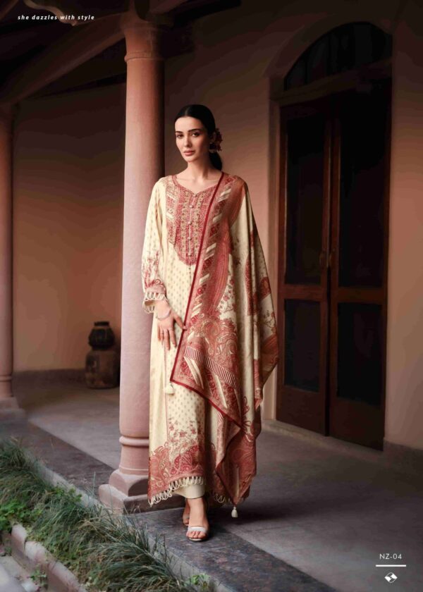 My Fashion Road Varsha Nazzakat Digital Printed Viscose Muslin Unstitched Suit | NZ-04