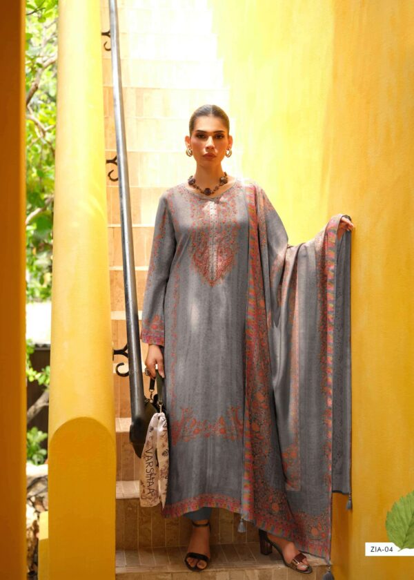 My Fashion Road Varsha Zia Digital Printed Russian Silk Unstitched Suit | ZIA-04
