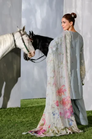 My Fashion Road Elaf Luxury Lawn Vol 2 Latest Unstitched Collection 2025 | ELH-7B