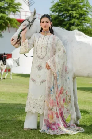 My Fashion Road Elaf Luxury Lawn Vol 2 Latest Unstitched Collection 2025 | ELH-7A