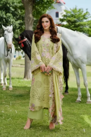 My Fashion Road Elaf Luxury Lawn Vol 2 Latest Unstitched Collection 2025 | ELH-1A