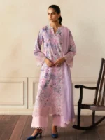 My Fashion Road Afrozeh Daybreak Embroidered Lawn Summer Collection 2025 | CLOUD KISSED