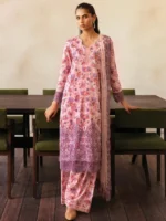My Fashion Road Afrozeh Daybreak Embroidered Lawn Summer Collection 2025 | DUSK LACED