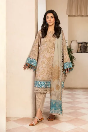 My Fashion Road MARIA B MBasics Eid Unstitched Lawn Collection 2025 | MB-CUS25-909B
