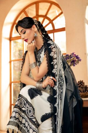 My Fashion Road MARIA B MBasics Eid Unstitched Lawn Collection 2025 | MB-CUS25-911B
