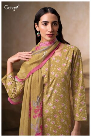 My Fashion Road Ganga Fashion Erisha Printed Cotton Fancy Salwar Kameez | S3699 – D