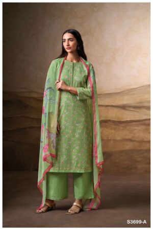 My Fashion Road Ganga Fashion Erisha Printed Cotton Fancy Salwar Kameez | S3699 – A
