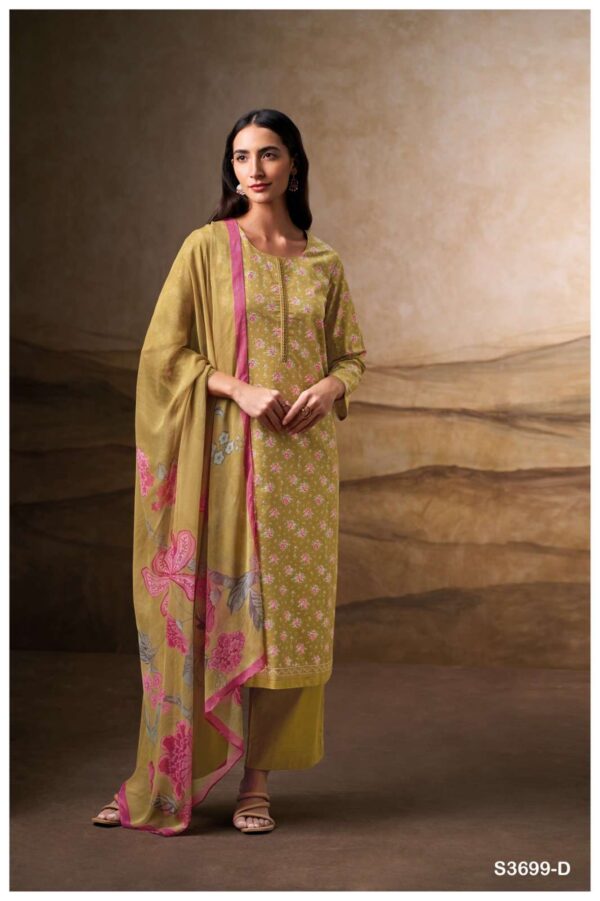 My Fashion Road Ganga Fashion Erisha Printed Cotton Fancy Salwar Kameez | S3699 – D