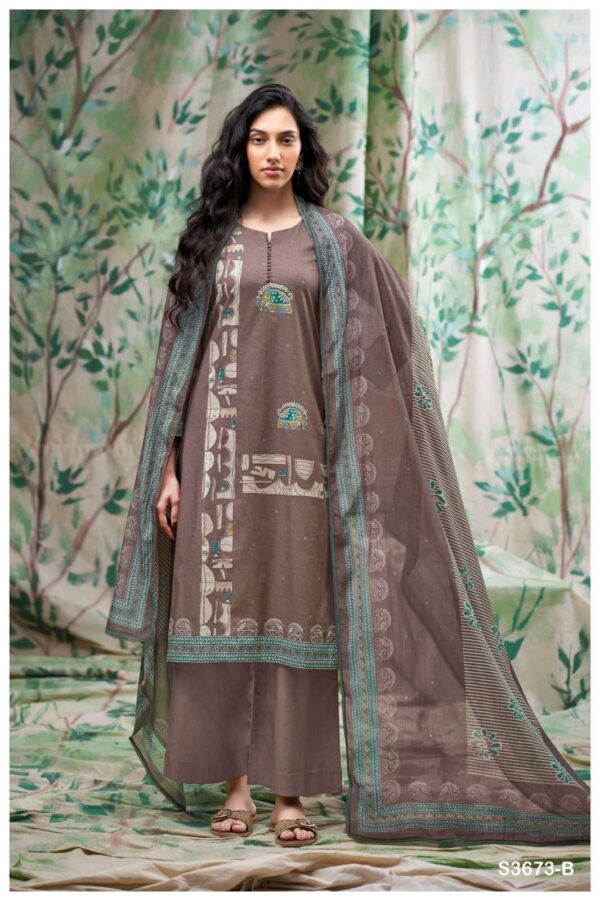 My Fashion Road Ganga Fashion Ezvika Exclusive Fancy Cotton Suit | S3673-B