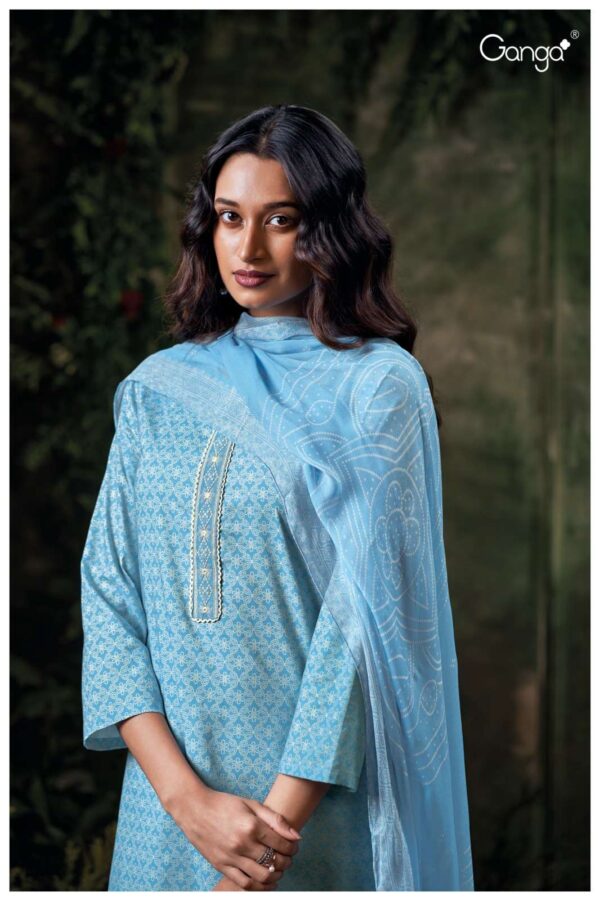 My Fashion Road Ganga Fashion Frinisa Fancy Printed Cotton Ganga Fashion Suit | S3583-A