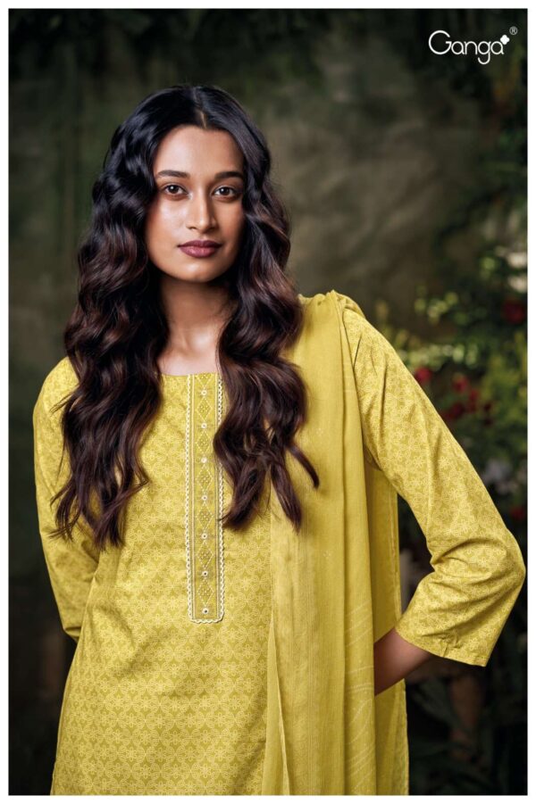 My Fashion Road Ganga Fashion Frinisa Fancy Printed Cotton Ganga Fashion Suit | S3583-B