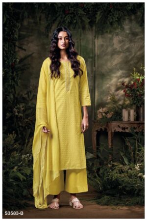 My Fashion Road Ganga Fashion Frinisa Fancy Printed Cotton Ganga Fashion Suit | S3583-B