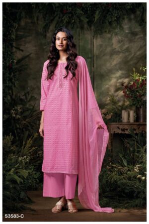 My Fashion Road Ganga Fashion Frinisa Fancy Printed Cotton Ganga Fashion Suit | S3583-C