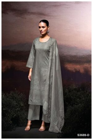 My Fashion Road Ganga Fashion Hafija Fancy Cotton Premium Designs Suit | S3689 – D