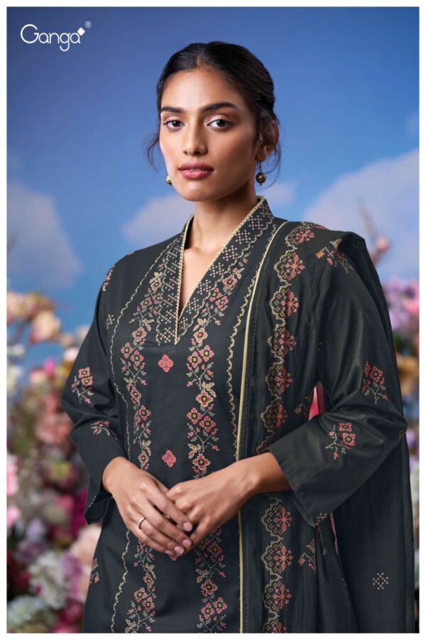 My Fashion Road Ganga Fashion Lily Unstitch Premium Designs Cotton Dress | S3610-C