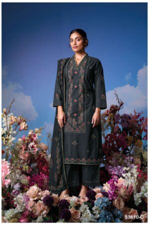 My Fashion Road Ganga Fashion Lily Unstitch Premium Designs Cotton Dress | S3610-C