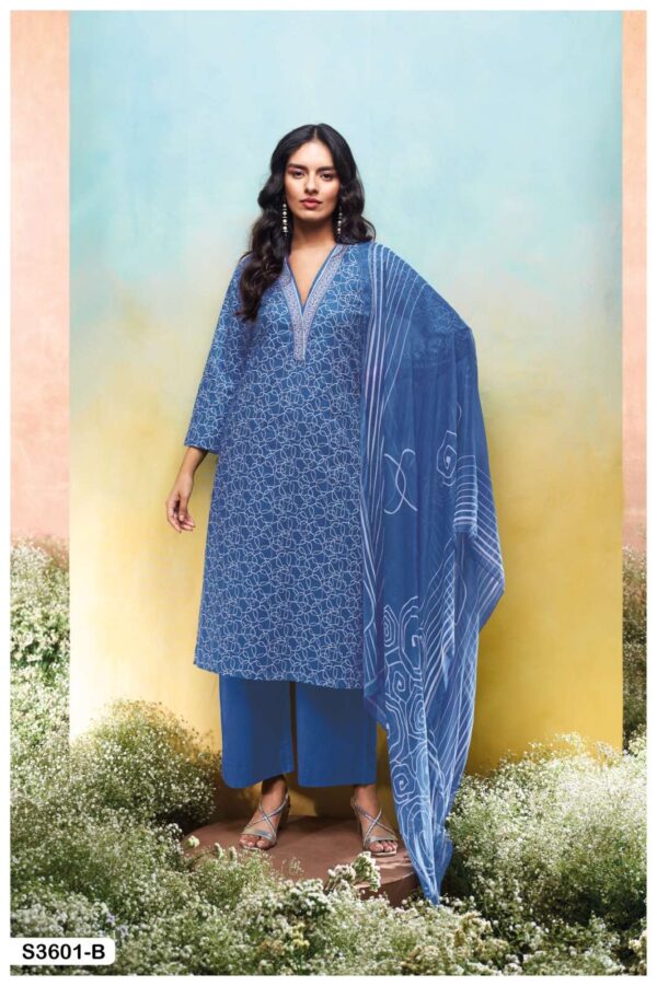 My Fashion Road Ganga Fashion Nilakshi Printed Cotton Premium Designs Suit | S3601-B