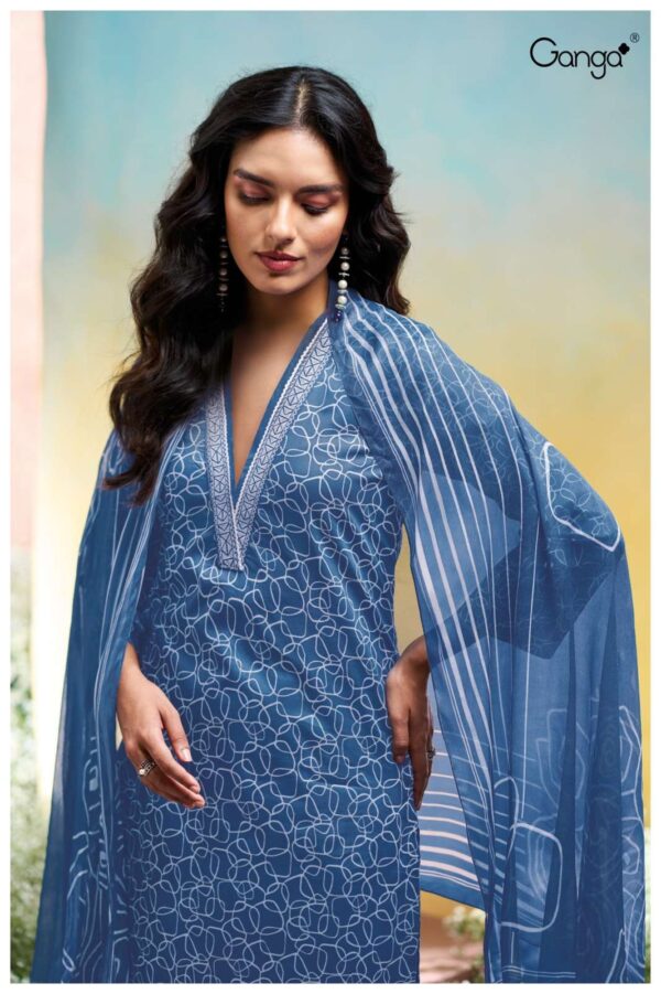 My Fashion Road Ganga Fashion Nilakshi Printed Cotton Premium Designs Suit | S3601-B