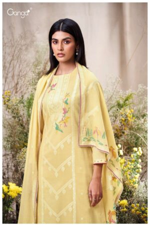 My Fashion Road Ganga Fashion Rupreet Designer Cotton Jacquard Suit | S3603 – A