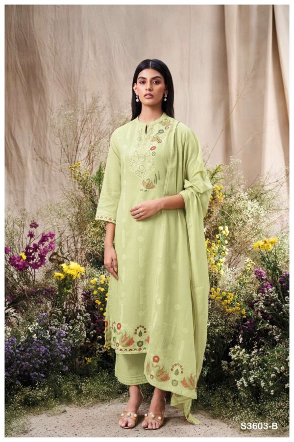 My Fashion Road Ganga Fashion Rupreet Designer Cotton Jacquard Suit | S3603 – B