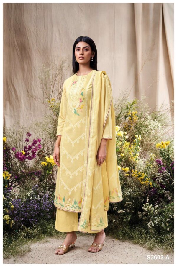 My Fashion Road Ganga Fashion Rupreet Designer Cotton Jacquard Suit | S3603 – A