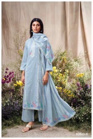 My Fashion Road Ganga Fashion Rupreet Designer Cotton Jacquard Suit | S3603 – C