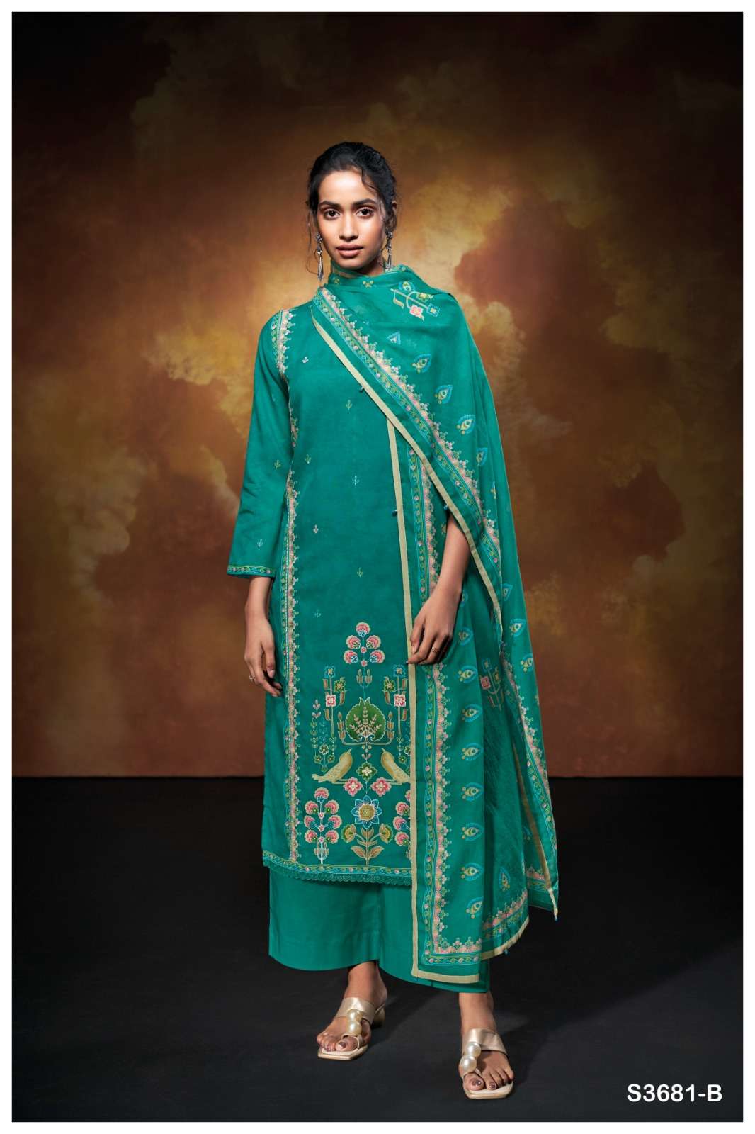 My Fashion Road Ganga Fashion Zuleika Exclusive Fancy Ladies Suit | S3681 – B My Fashion Road Ganga Fashion Zuleika Exclusive Fancy Ladies Suit | S3681 – B