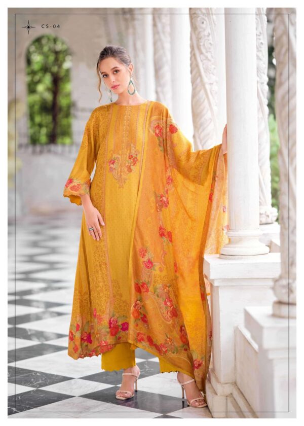My Fashion Road Varsha Cross Stitch Exclusive Russian Silk Suit |  CS – 04
