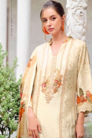 My Fashion Road Varsha Cross Stitch Exclusive Russian Silk Suit |  CS – 01