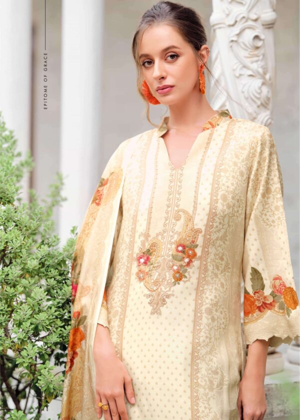 My Fashion Road Varsha Cross Stitch Exclusive Russian Silk Suit |  CS – 01