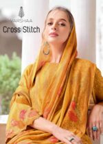My Fashion Road Varsha Cross Stitch Exclusive Russian Silk Suit |  CS – 04