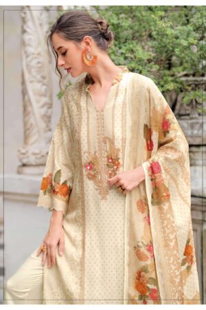 My Fashion Road Varsha Cross Stitch Exclusive Russian Silk Suit |  CS – 01