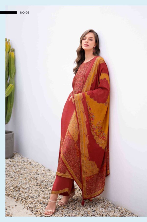 My Fashion Road Varsha Naqqashi Exclusive Fancy Viscose Muslin Suit | NQ-02