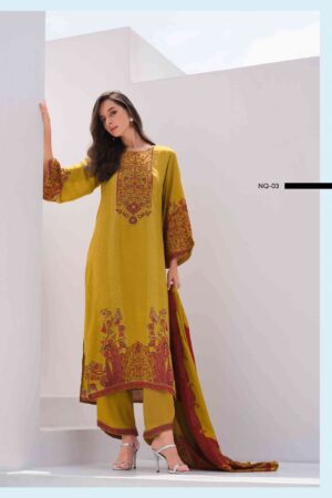 My Fashion Road Varsha Naqqashi Exclusive Fancy Viscose Muslin Suit | NQ-03