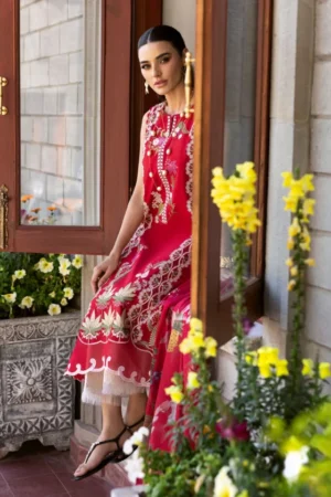 My Fashion Road Crimson by Saira Shakira Bloom Unstitched Lawn 2025 || Sauvage 6-A