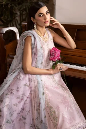 My Fashion Road Crimson by Saira Shakira Bloom Unstitched Lawn 2025 || Chloe 3-A