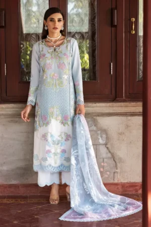 My Fashion Road Crimson by Saira Shakira Bloom Unstitched Lawn 2025 || Lotus Reverie 4-B
