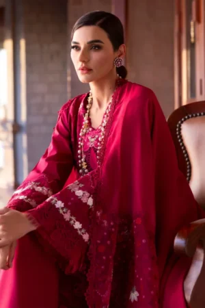 My Fashion Road Crimson by Saira Shakira Bloom Unstitched Lawn 2025 || Faye 7-B