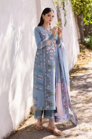 My Fashion Road Crimson by Saira Shakira Bloom Unstitched Lawn 2025 || Zerene 1-B
