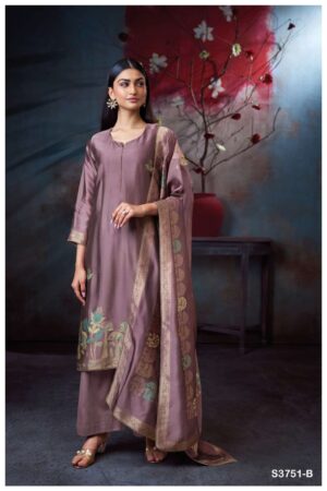 My Fashion Road Ganga Fashion Cassidy Designer Woven Silk Suit | S3751 – B