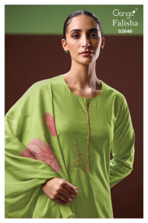 My Fashion Road Ganga Fashion Falisha Fancy Cotton Salwar Kameez | S3646 – D