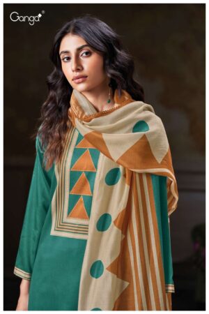 My Fashion Road Ganga Fashion Ishira Printed Cotton Satin Suit | S3785 – B
