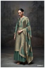 My Fashion Road Ganga Fashion Laurene Designer Jacquard Suit | S3698 – C