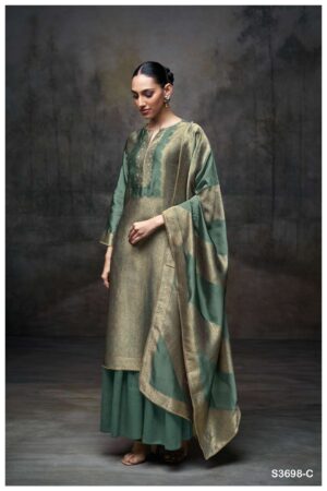 My Fashion Road Ganga Fashion Laurene Designer Jacquard Suit | S3698 – C