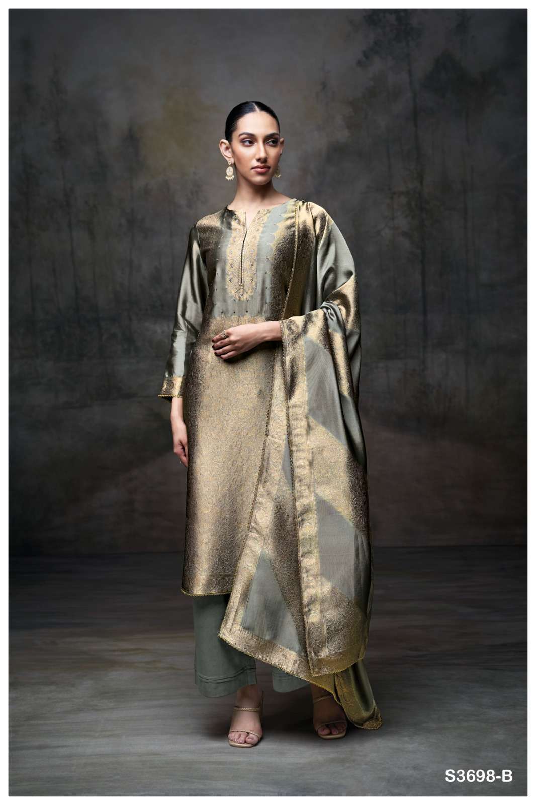 My Fashion Road Ganga Fashion Laurene Designer Jacquard Suit | S3698 – B My Fashion Road Ganga Fashion Laurene Designer Jacquard Suit | S3698 – B