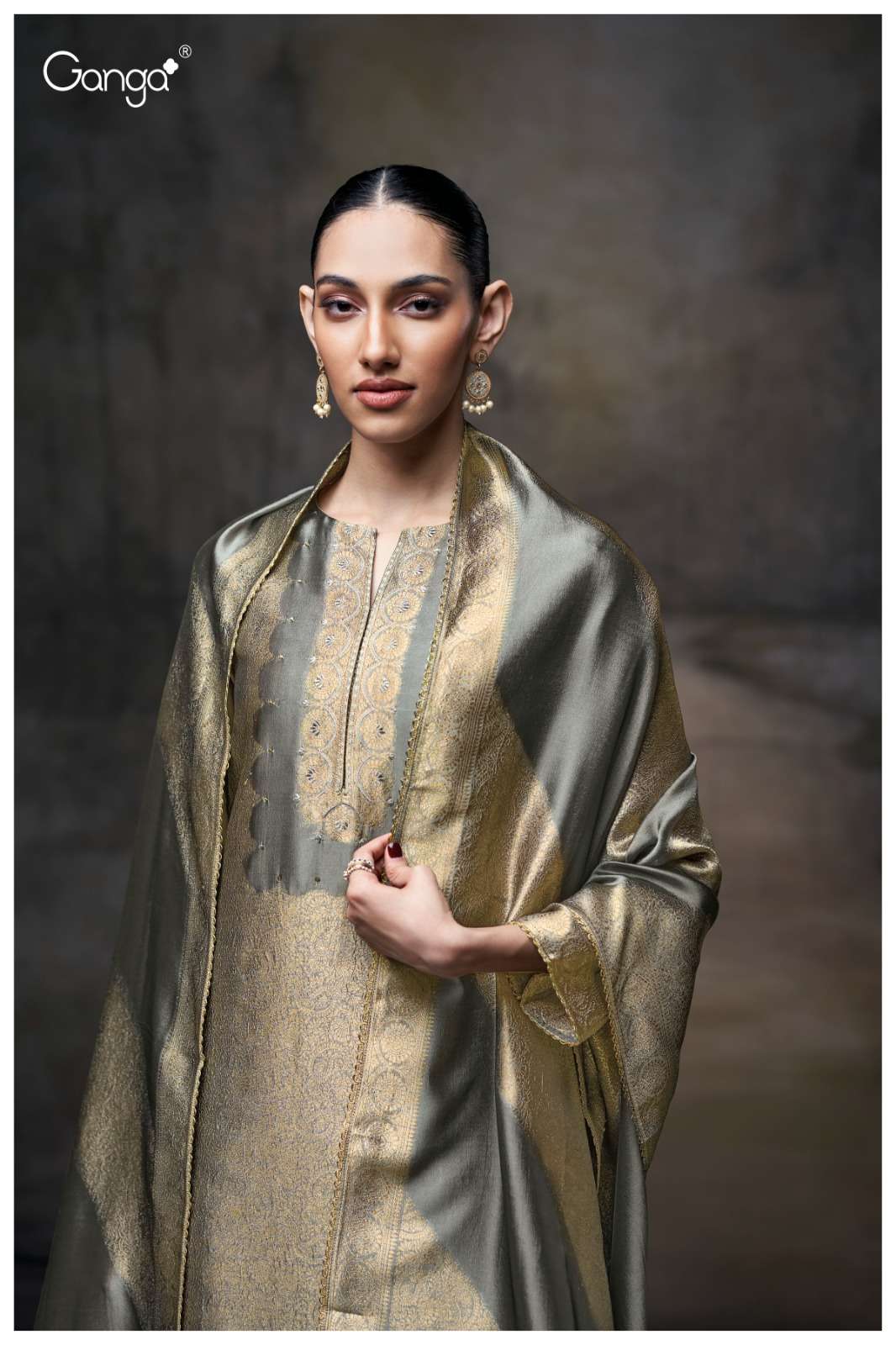 My Fashion Road Ganga Fashion Laurene Designer Jacquard Suit | S3698 – B My Fashion Road Ganga Fashion Laurene Designer Jacquard Suit | S3698 – B