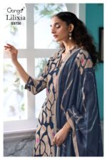 My Fashion Road Ganga Fashion Lilixia Printed Cotton Satin Suit | S3736 – C